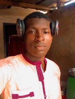 Ibrahim's profile, a single 26-year-old a man in Abidjan