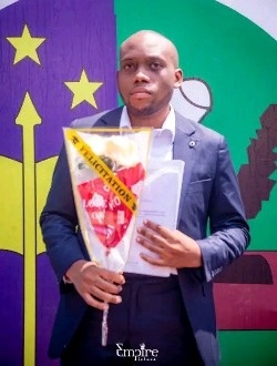 Josué's profile, a single 18-year-old a man in Kinshasa