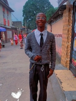 Chadrack's profile, a single 22-year-old a man in Kinshasa