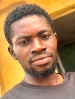 Sam's profile, a single 22-year-old a man in Kinshasa