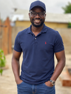 Fred's profile, a single 37-year-old a man in Accra