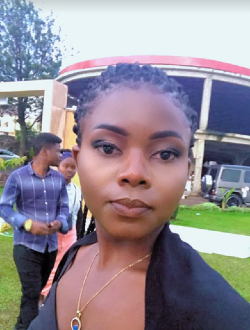 Angela's profile, a single 26-year-old a woman in Goma